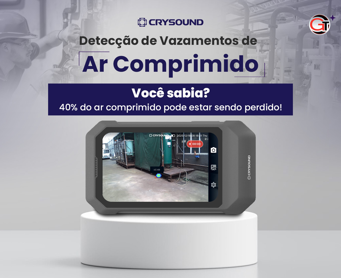 40% de ar comprimido pode estar sendo perdido! – CRYSOUND