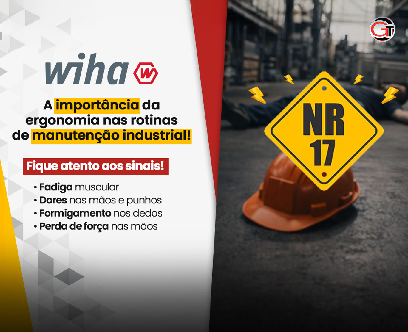 NR-17 e Ferramentas Ergonômicas: Mais Segurança para Eletricistas Industriais – Wiha
