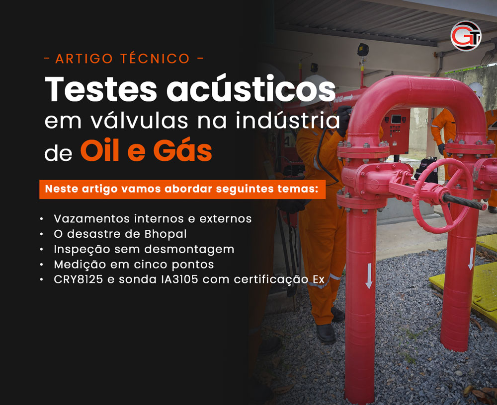 Testes acústicos em válvulas na indústria de Oil & Gás – CRYSOUND
